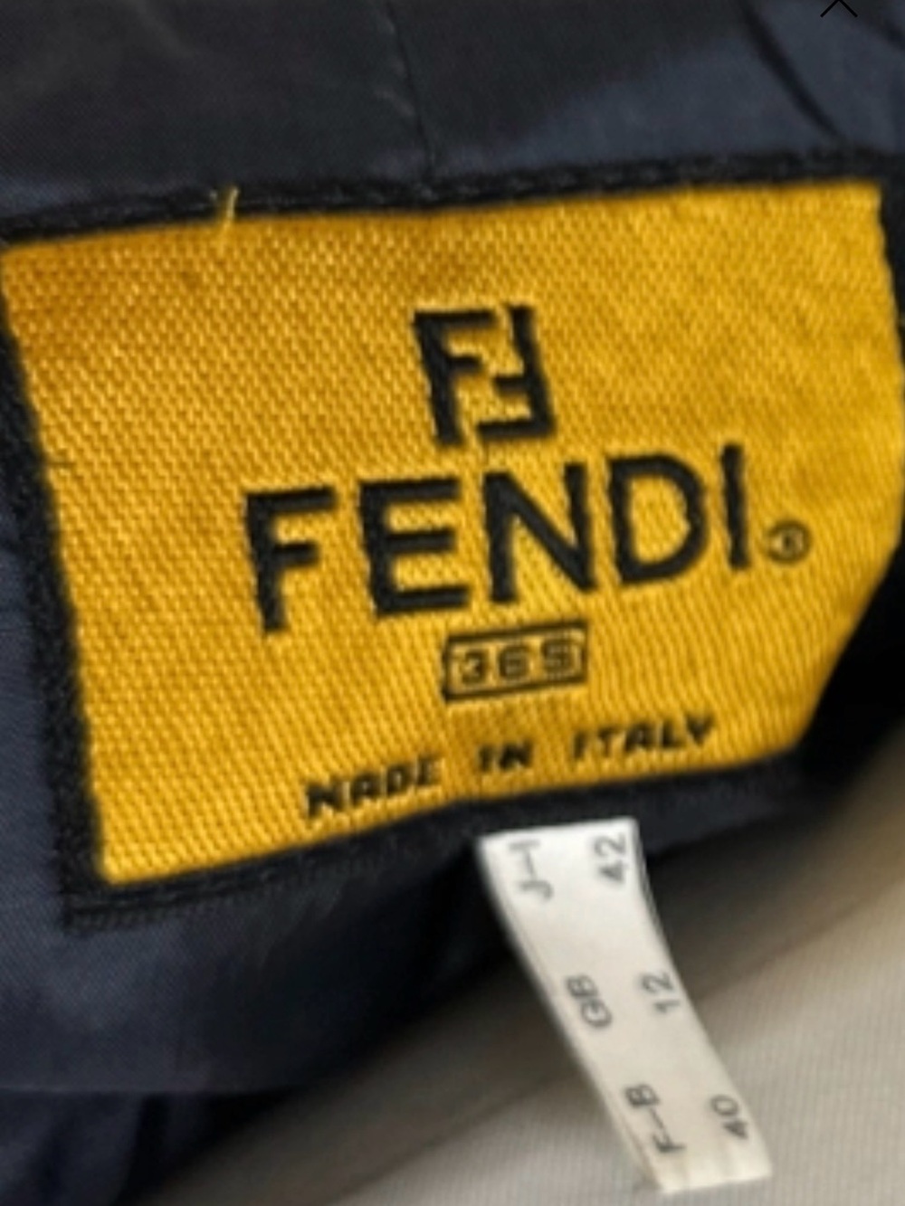 Auth New Fendi 360 Trench Coat oversized 42 IT Large L navy cotton flowy - Picture 4 of 9